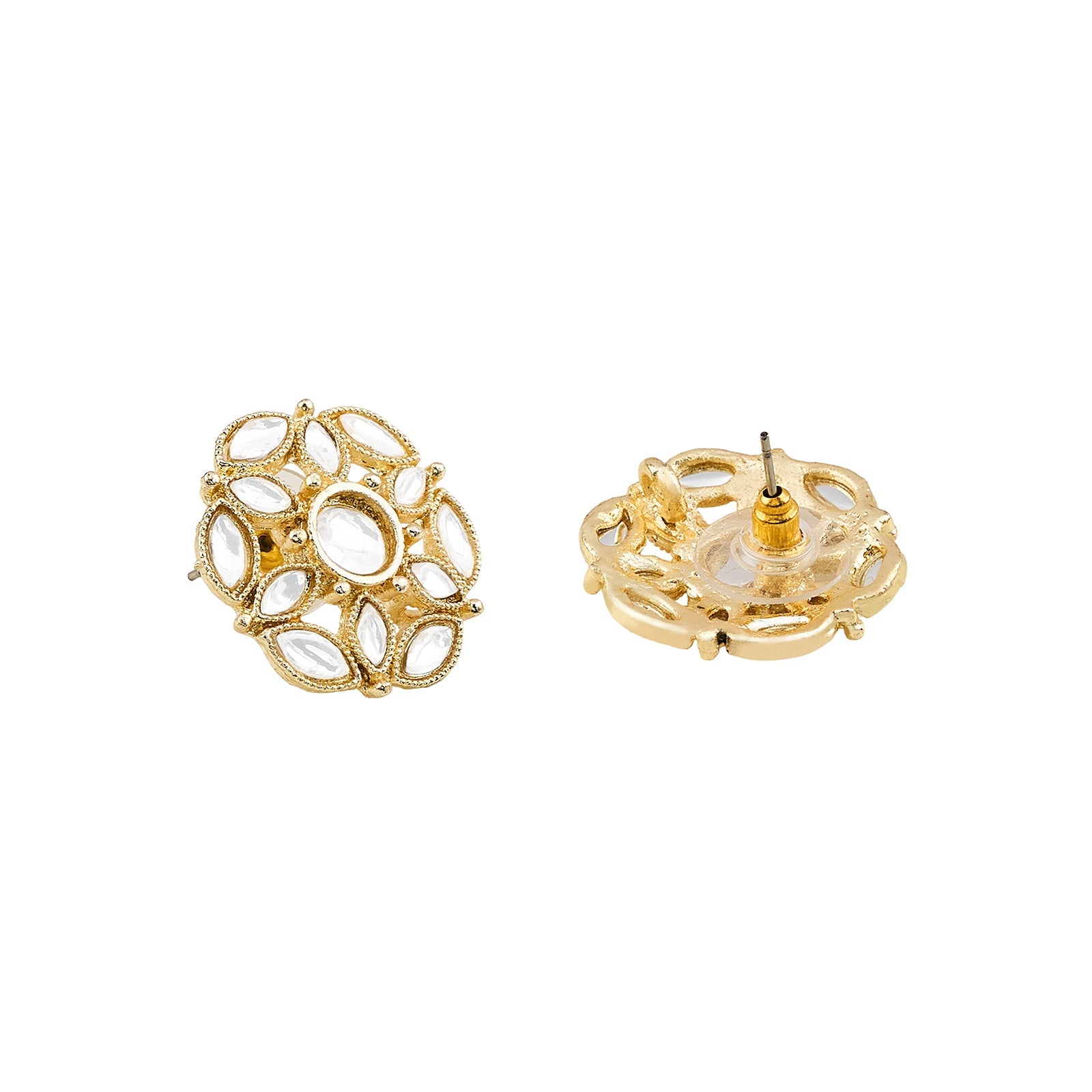Teejh Varnika Polki Gold Studs