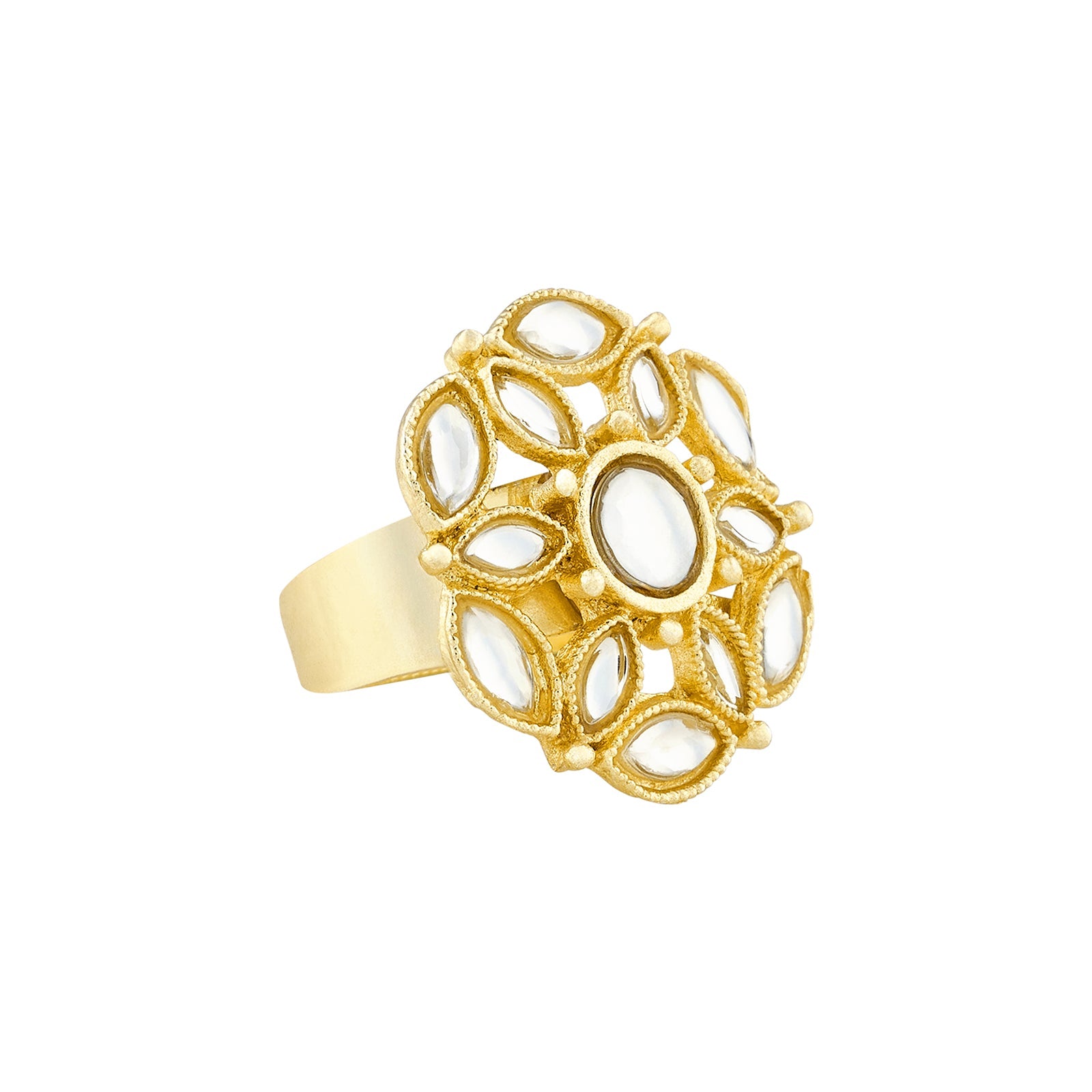 Teejh Varnika Polki Gold Ring