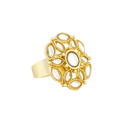 Teejh Varnika Polki Gold Ring