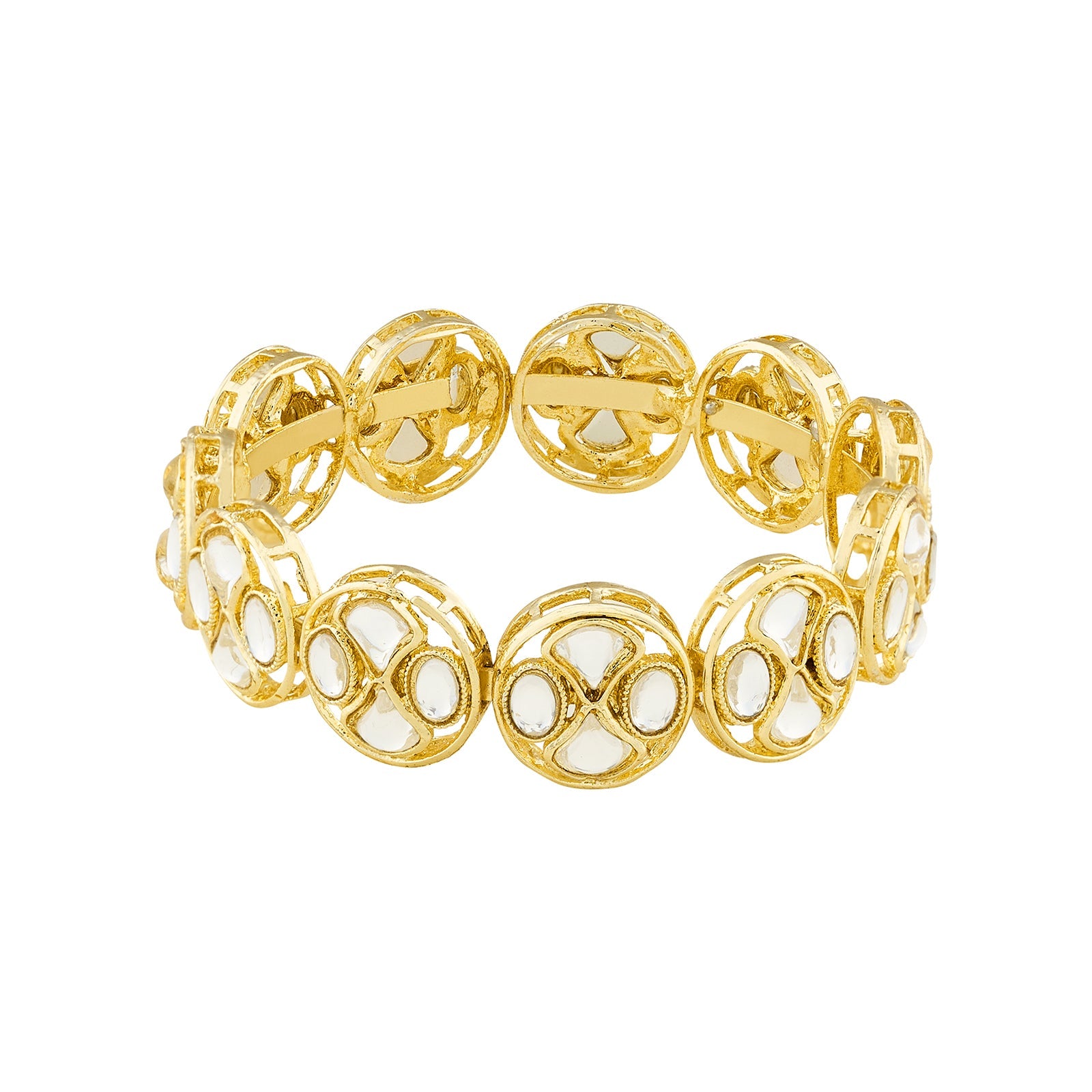 Teejh Shailee Gold and Kundan Bracelet