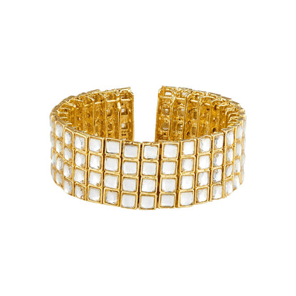 Teejh Kaarvi Square stone Gold Bracelet
