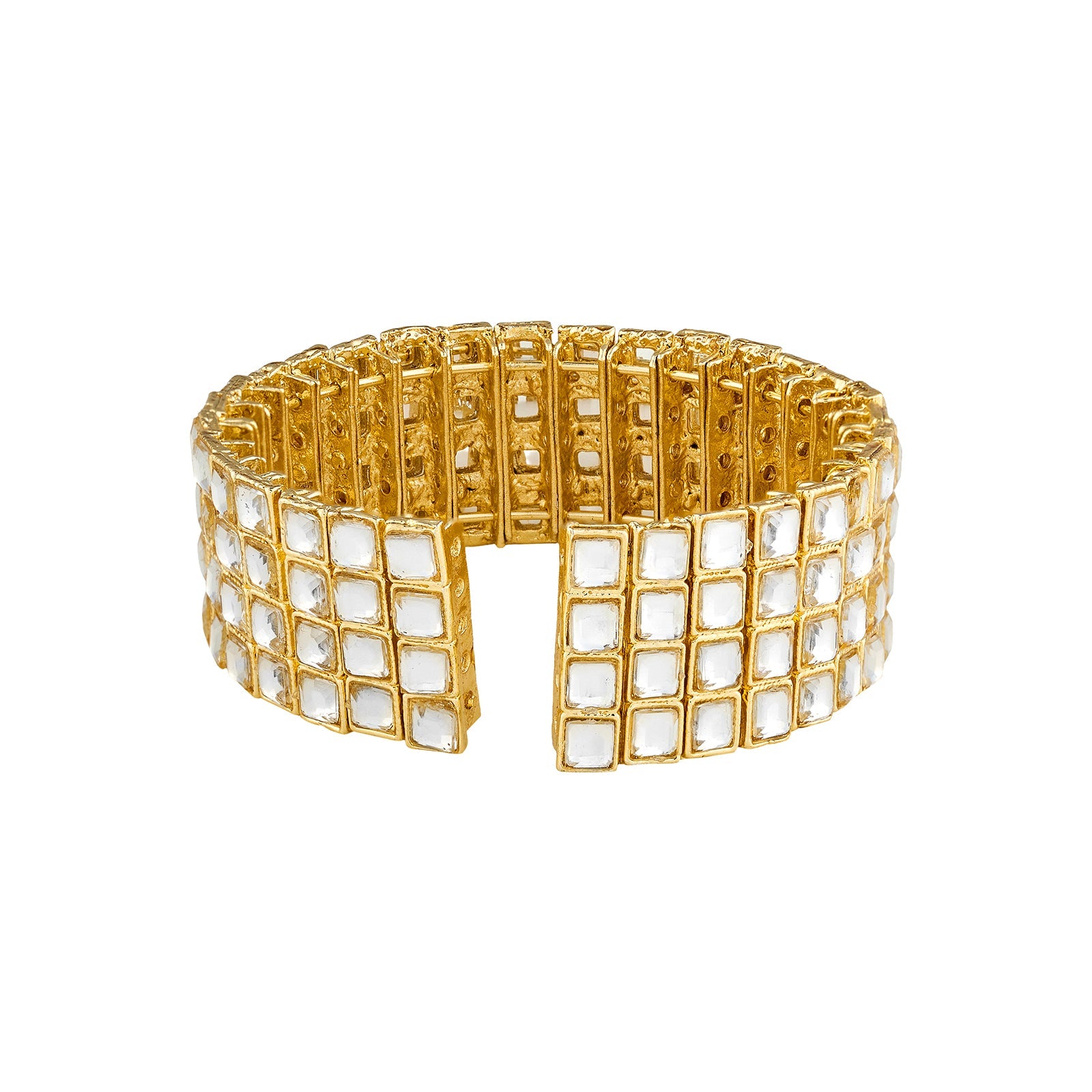 Teejh Kaarvi Square stone Gold Bracelet