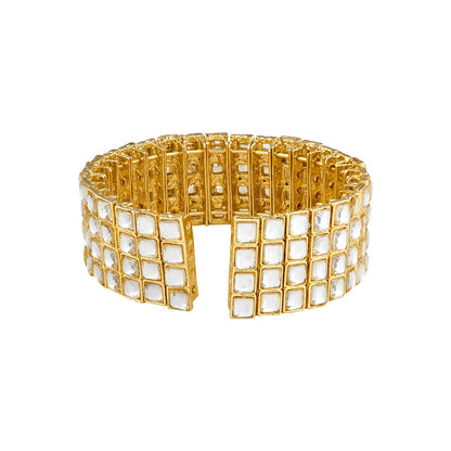 Teejh Kaarvi Square stone Gold Bracelet