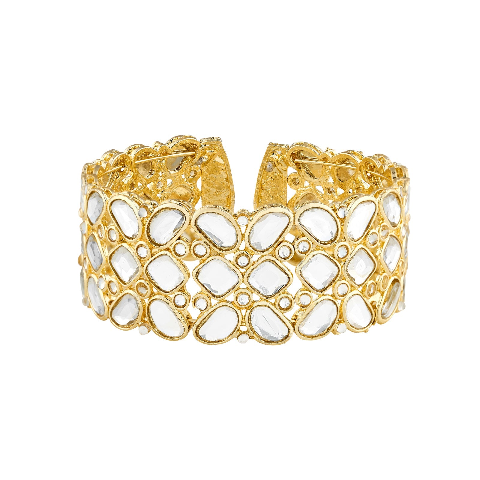Teejh Kaarvi Round stone Gold Bracelet