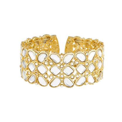 Teejh Kaarvi Round stone Gold Bracelet