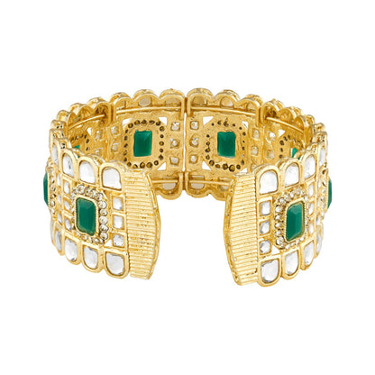 Teejh Kaarvi Green stone Gold Bracelet