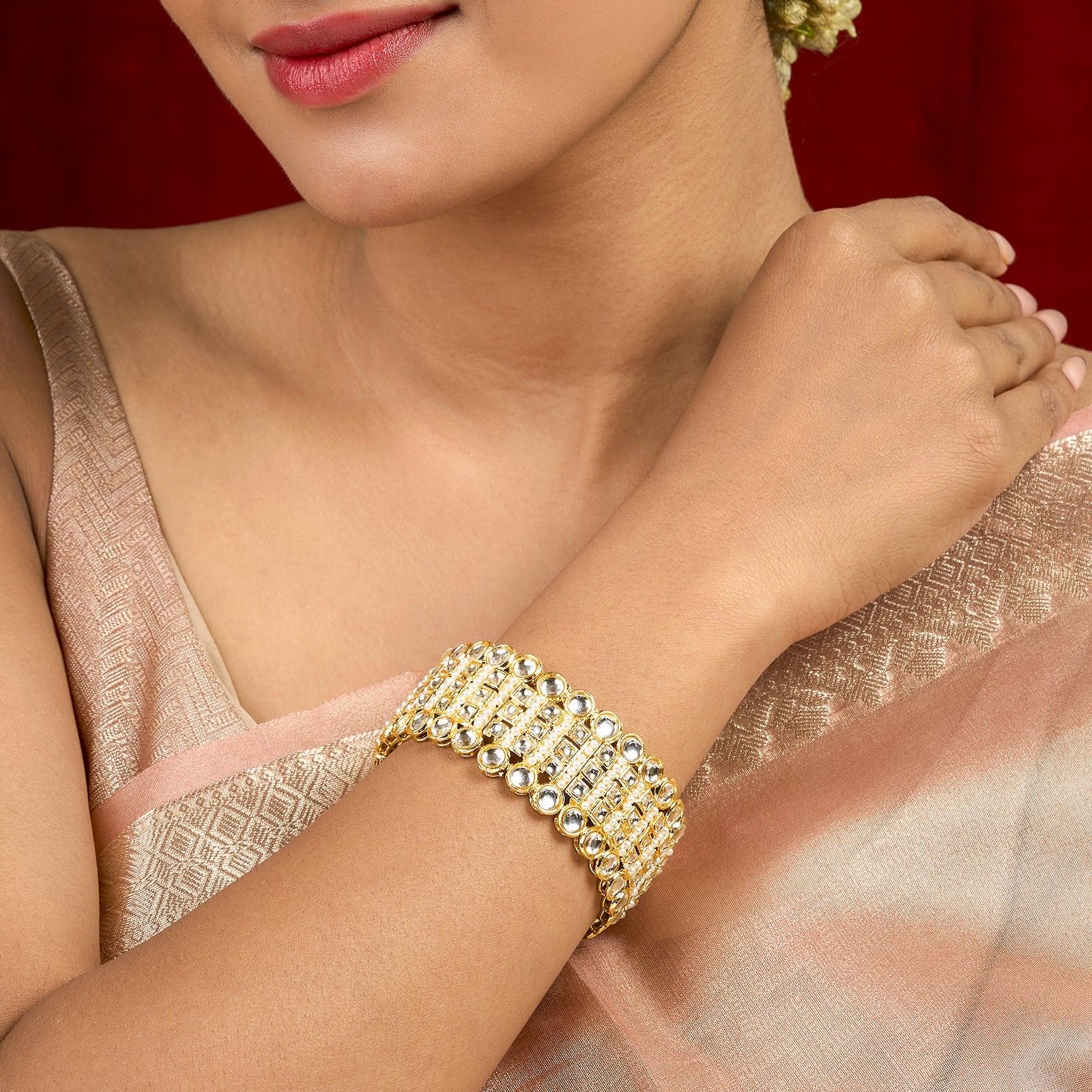 Teejh Jaisvi Gold Polki Bracelet