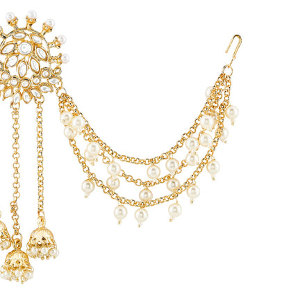 Teejh Champa Gold Polki Kanchain Earrings