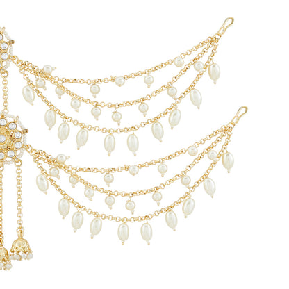 Teejh Manjiri Gold Polki Kanchain Earrings
