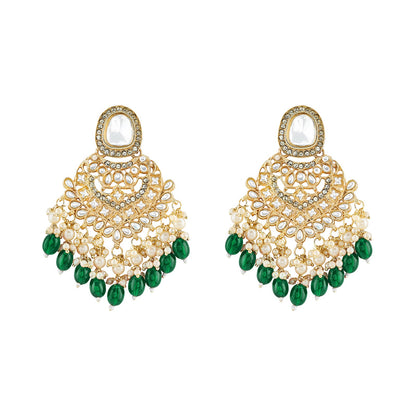 Teejh Aviva Green and Gold Earrings