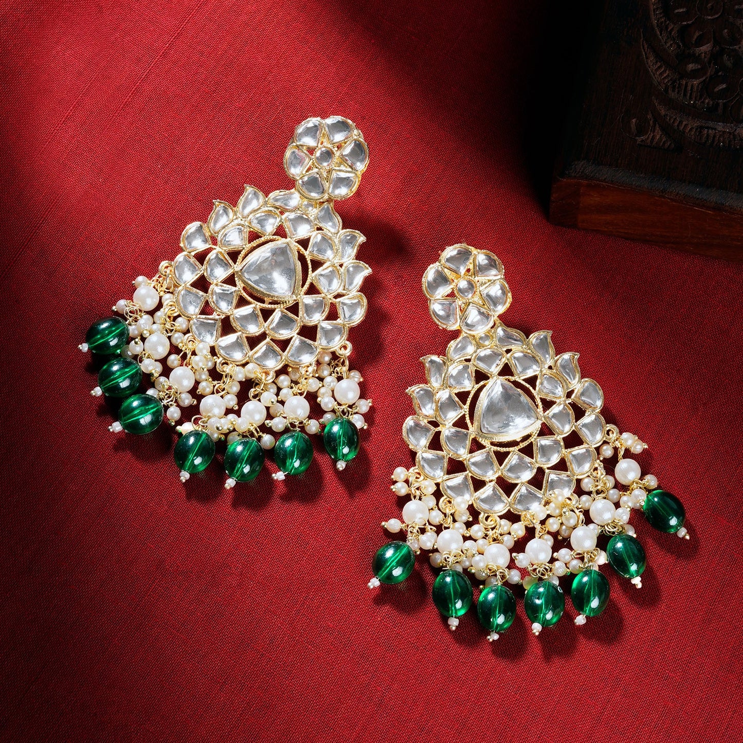 Teejh Pavia Green Gold Earrings