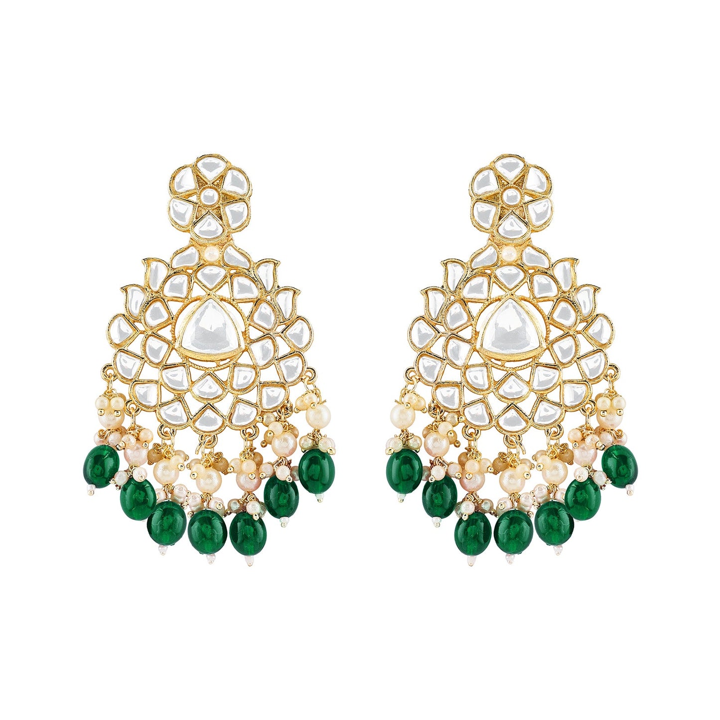 Teejh Pavia Green Gold Earrings