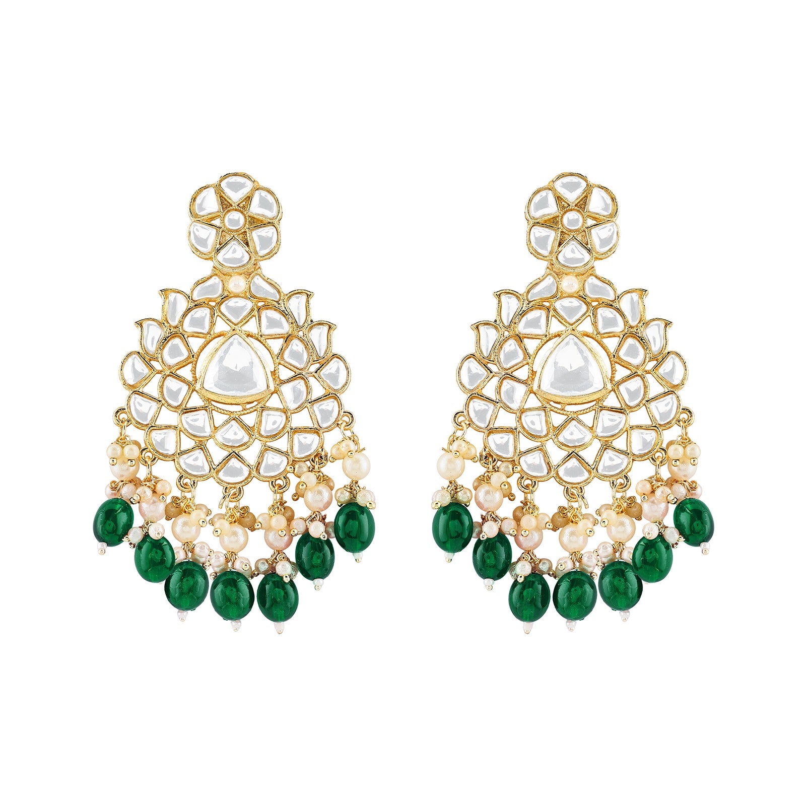 Teejh Pavia Green Gold Earrings
