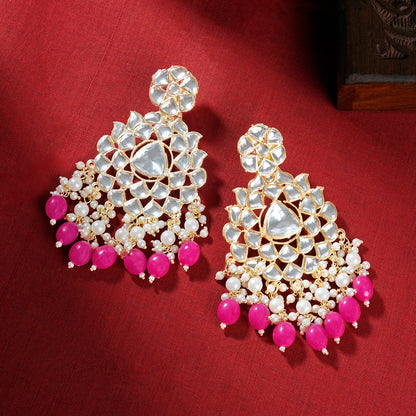 Teejh Pavia Fushia Pink Gold Earrings