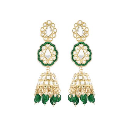 Teejh Seher Green Gold Earrings