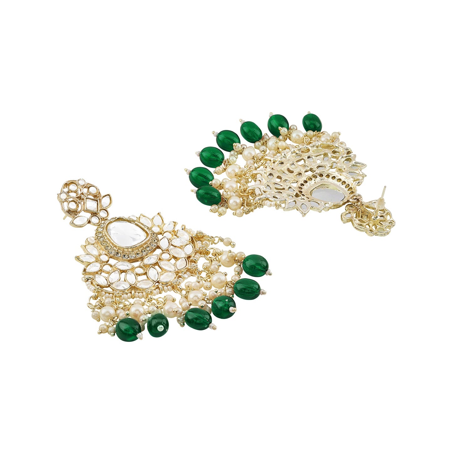 Teejh Sarai Green Gold Earrings