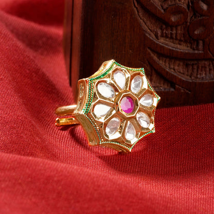 Teejh Raaya Red and Gold Ring