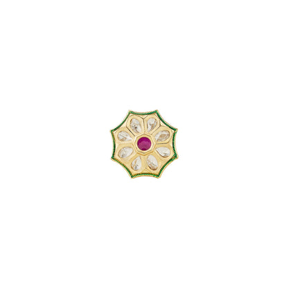 Teejh Raaya Red and Gold Ring