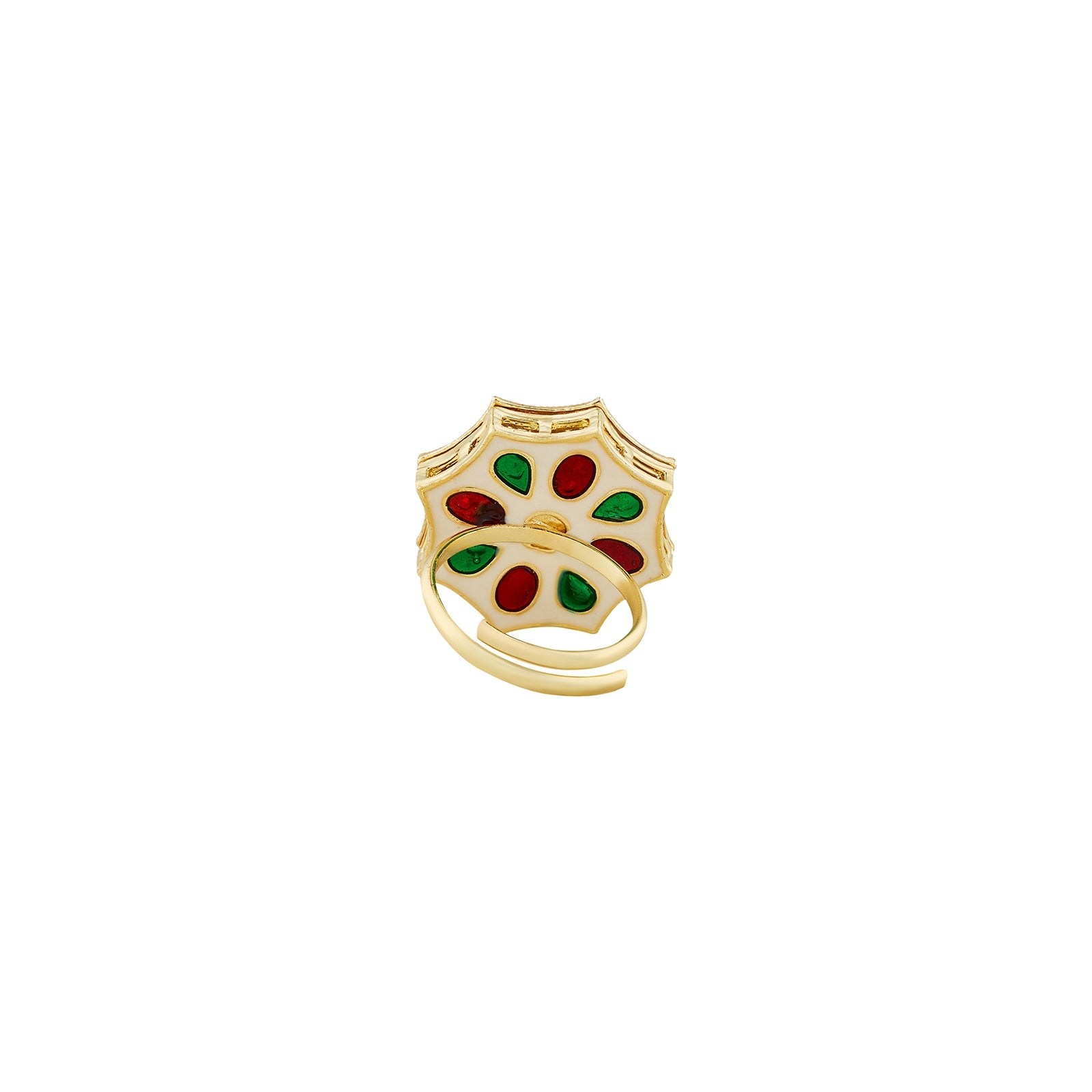 Teejh Raaya Red and Gold Ring
