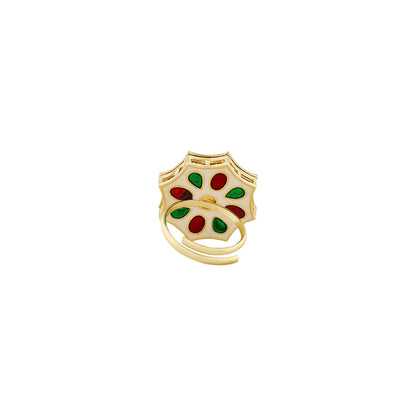 Teejh Raaya Red and Gold Ring
