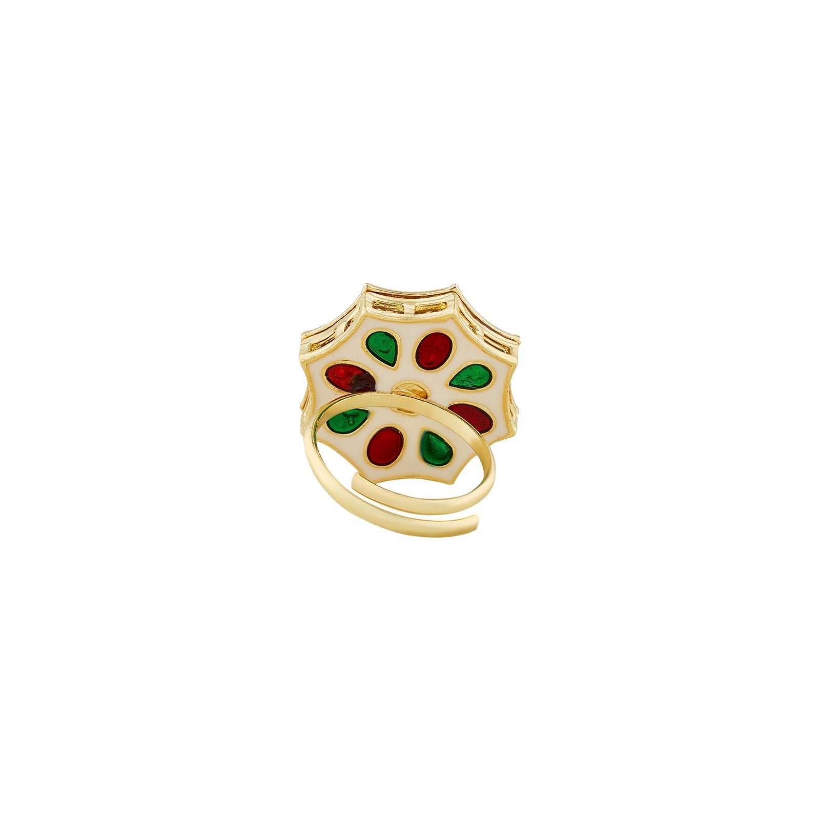Teejh Raaya Green and Gold Ring