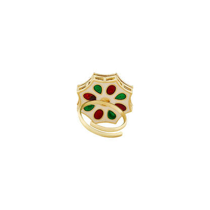 Teejh Raaya Green and Gold Ring