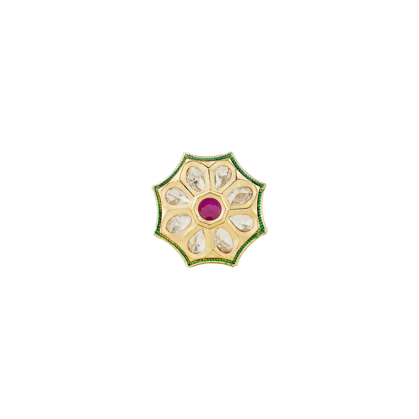 Teejh Hayaa Red and Gold Ring