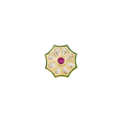 Teejh Hayaa Red and Gold Ring