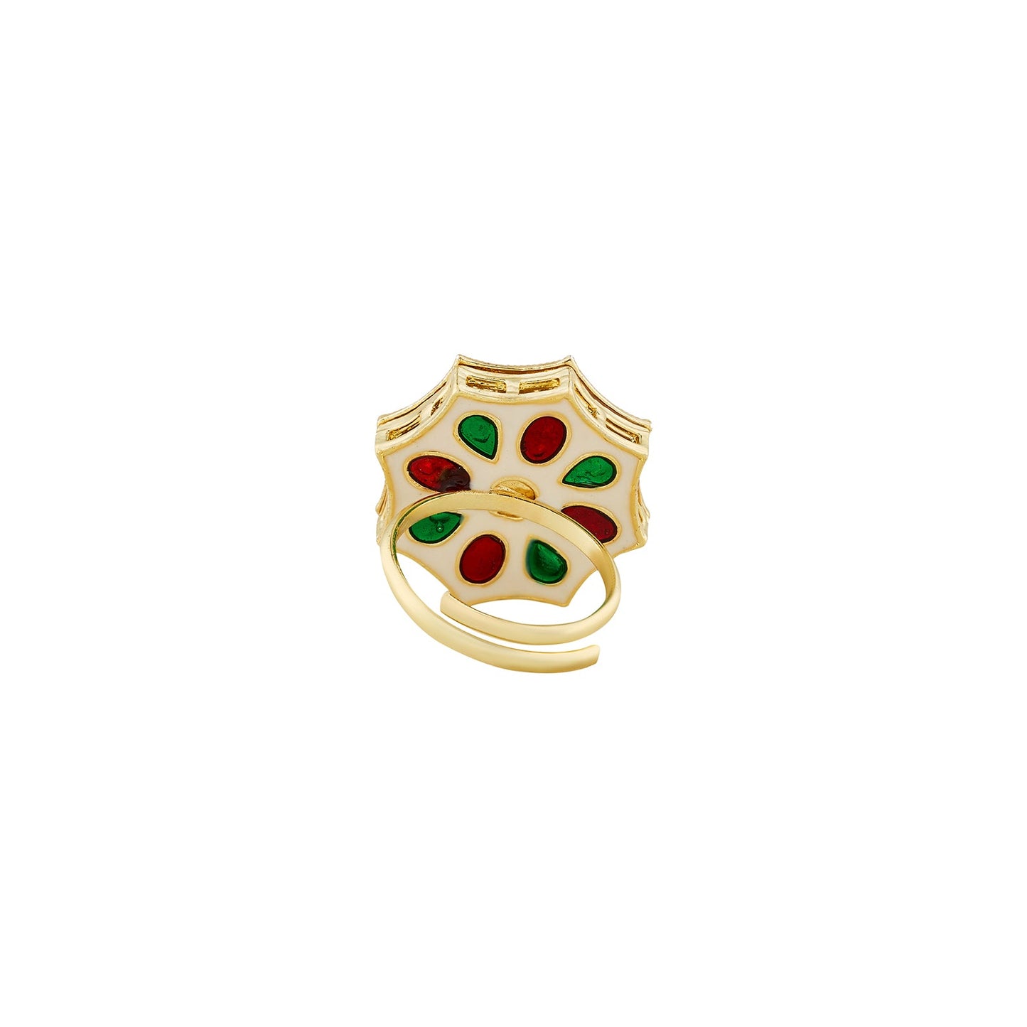 Teejh Hayaa Red and Gold Ring