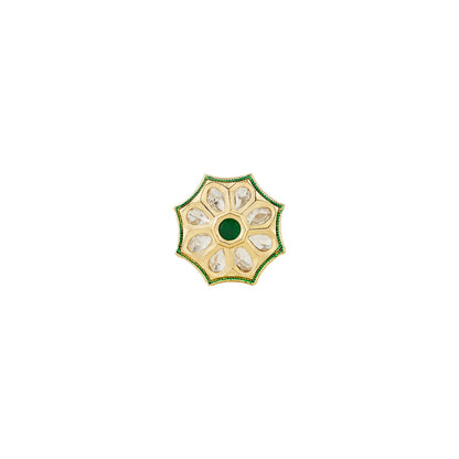 Teejh Hayaa Green and Gold Ring