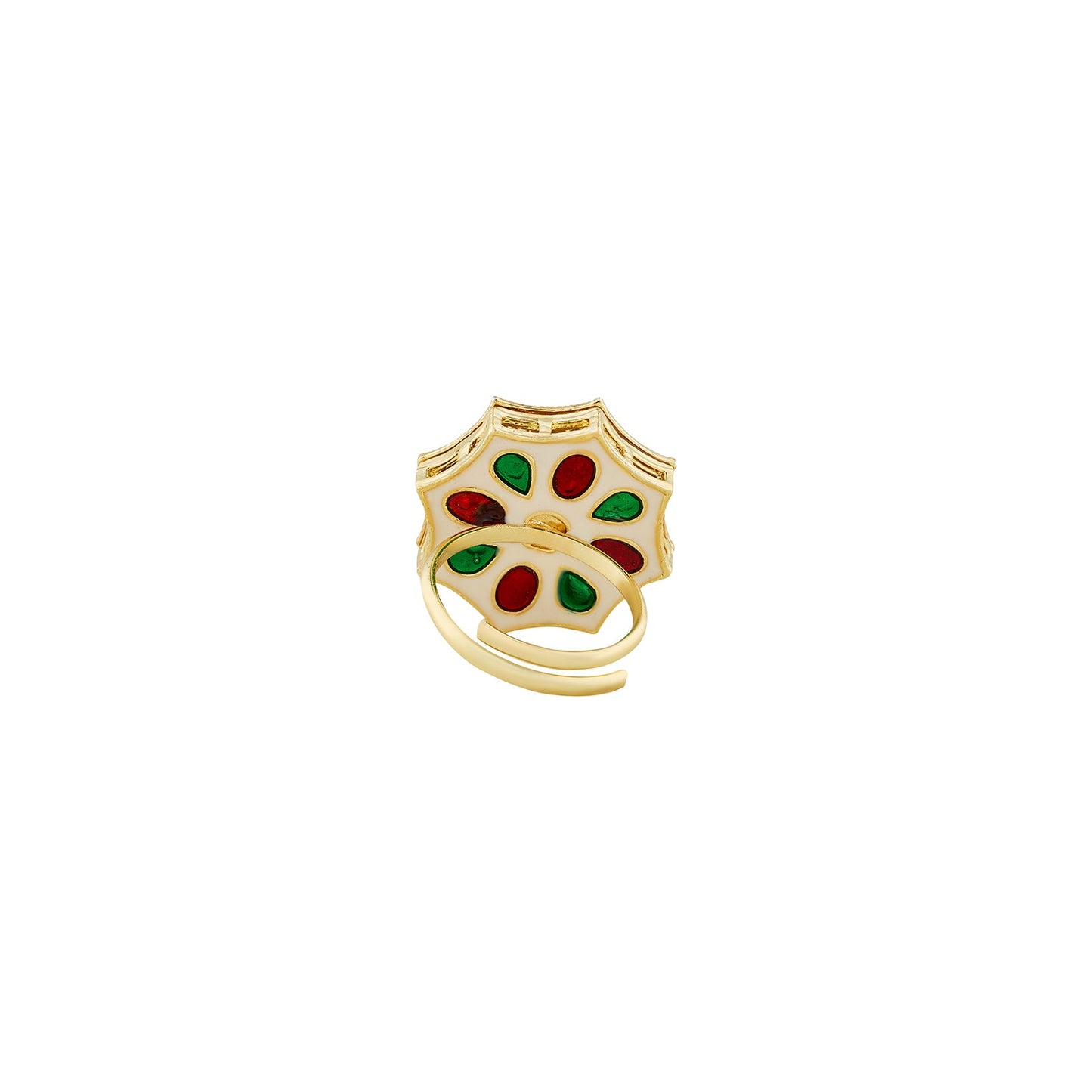 Teejh Hayaa Green and Gold Ring
