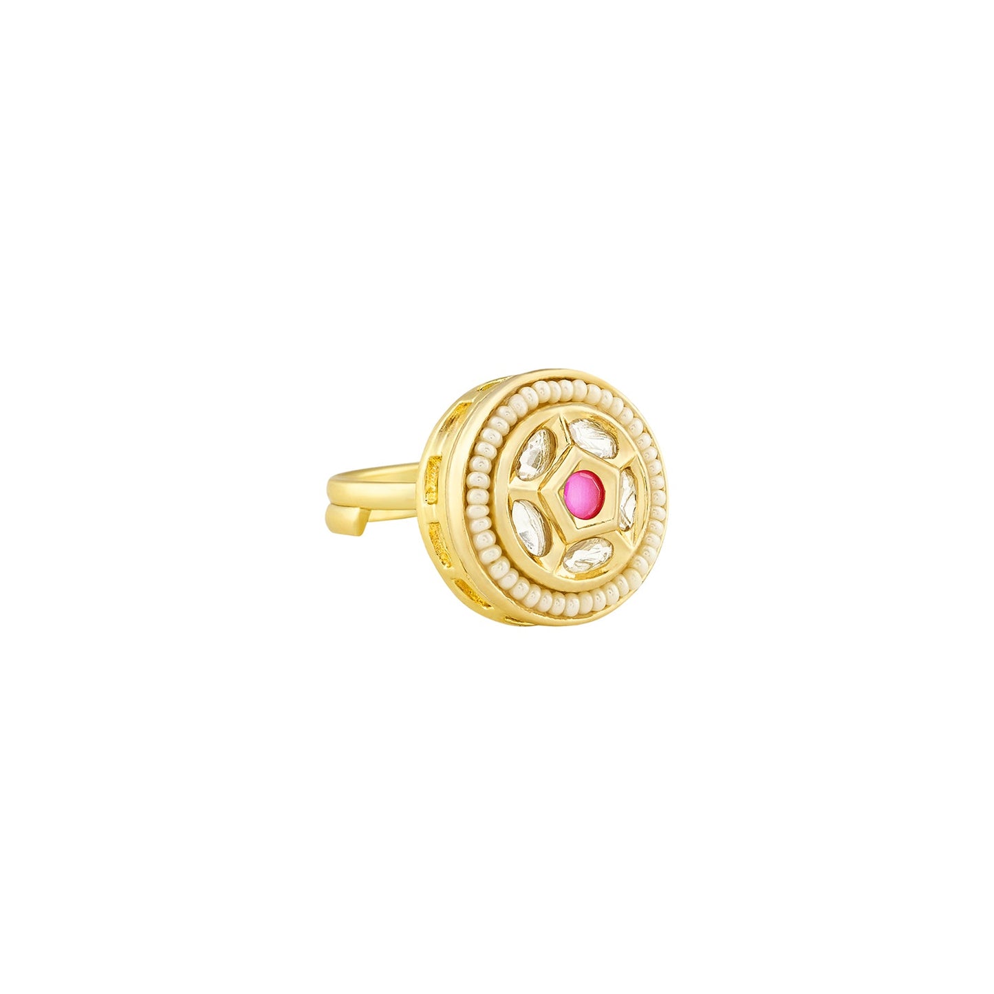 Teejh Romiha Red and Gold Ring