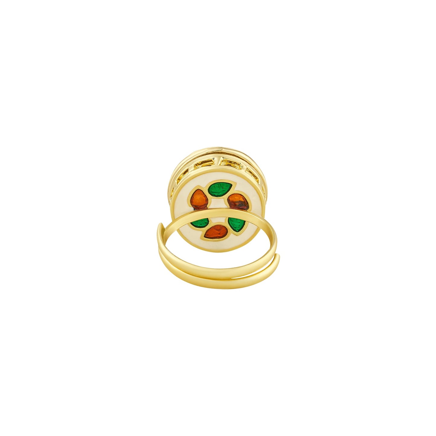 Teejh Rishina Red and Gold Ring