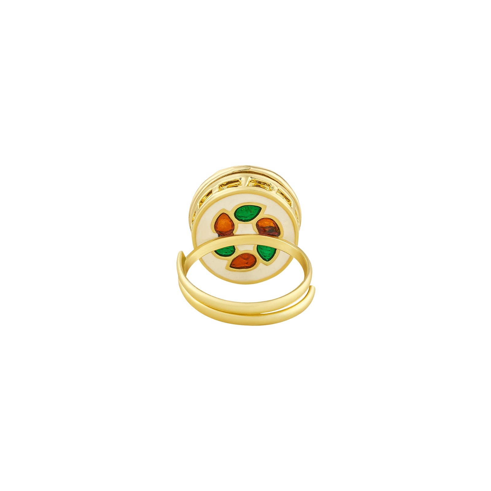 Teejh Rishina Red and Gold Ring