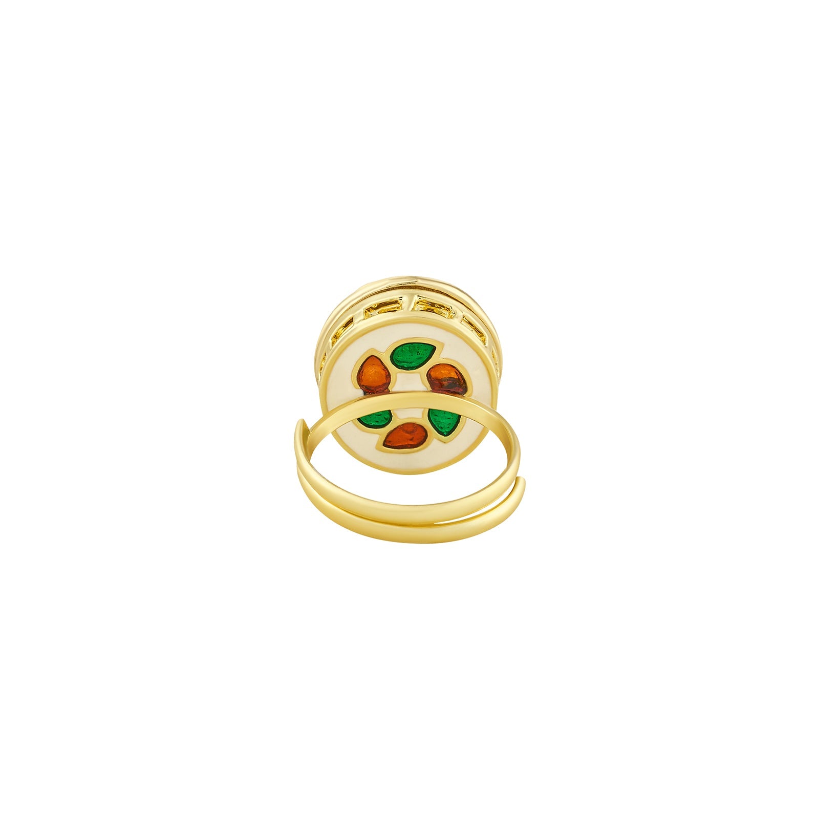 Teejh Rishina Green and Gold Ring
