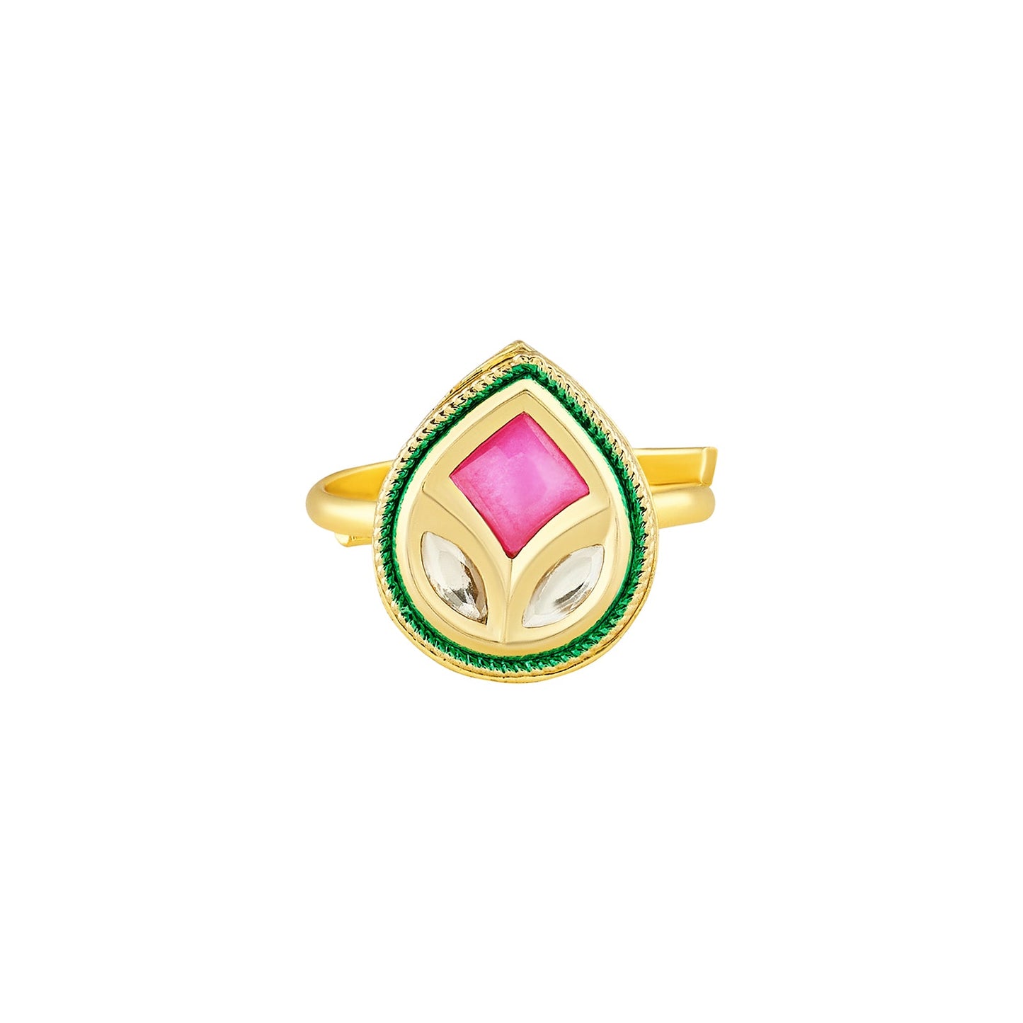 Teejh Kalindi Red and Gold Ring
