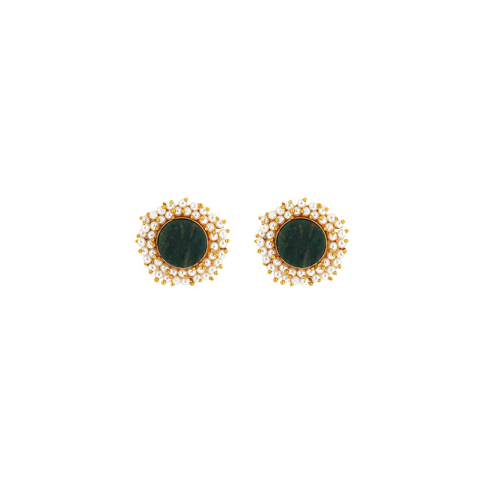 Teejh Roop Green Druzy Stone Earring