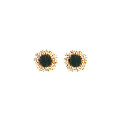 Teejh Roop Green Druzy Stone Earring