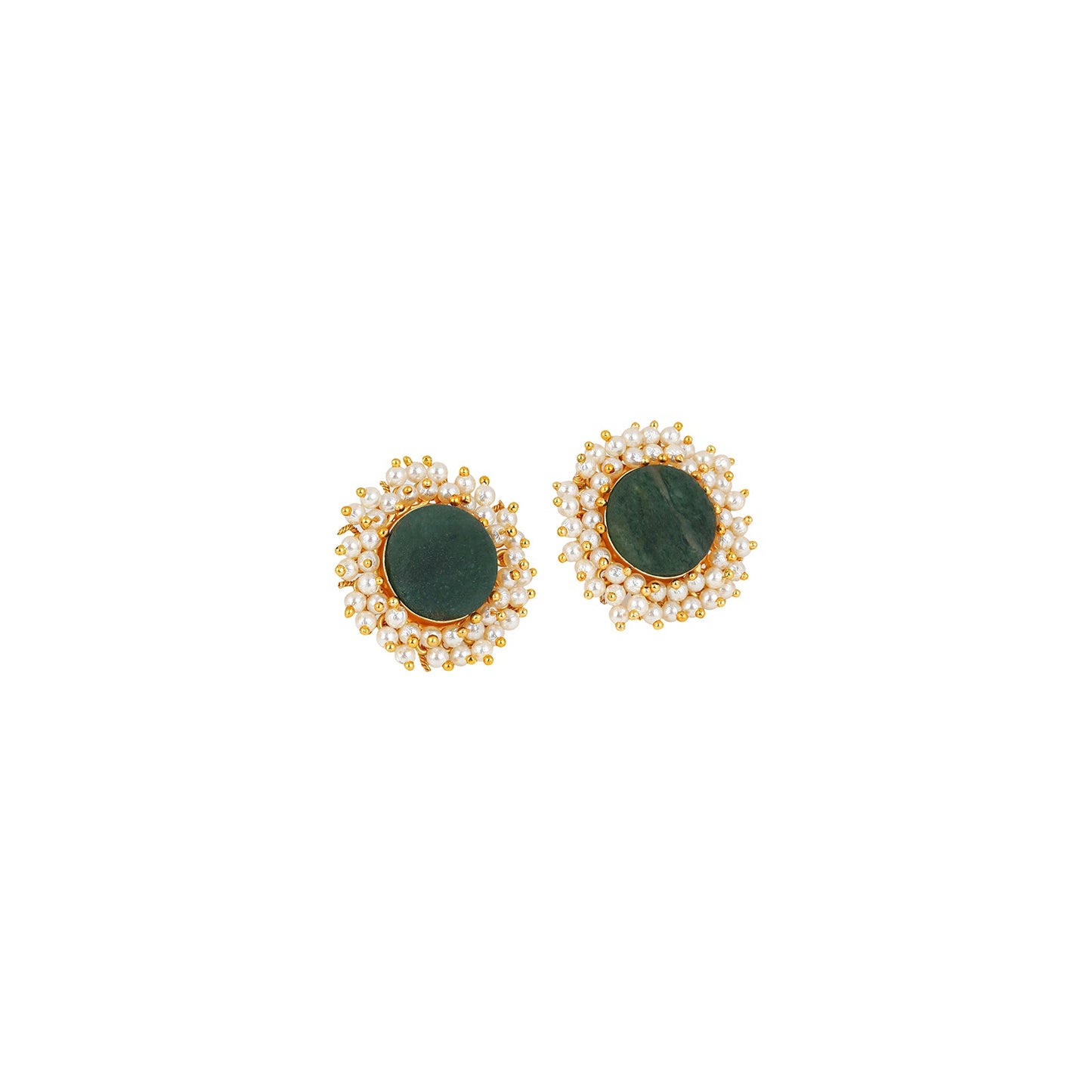 Teejh Roop Green Druzy Stone Earring