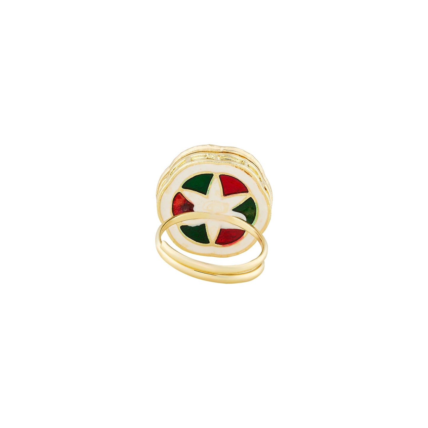 Teejh Vedangi Red and Gold Ring