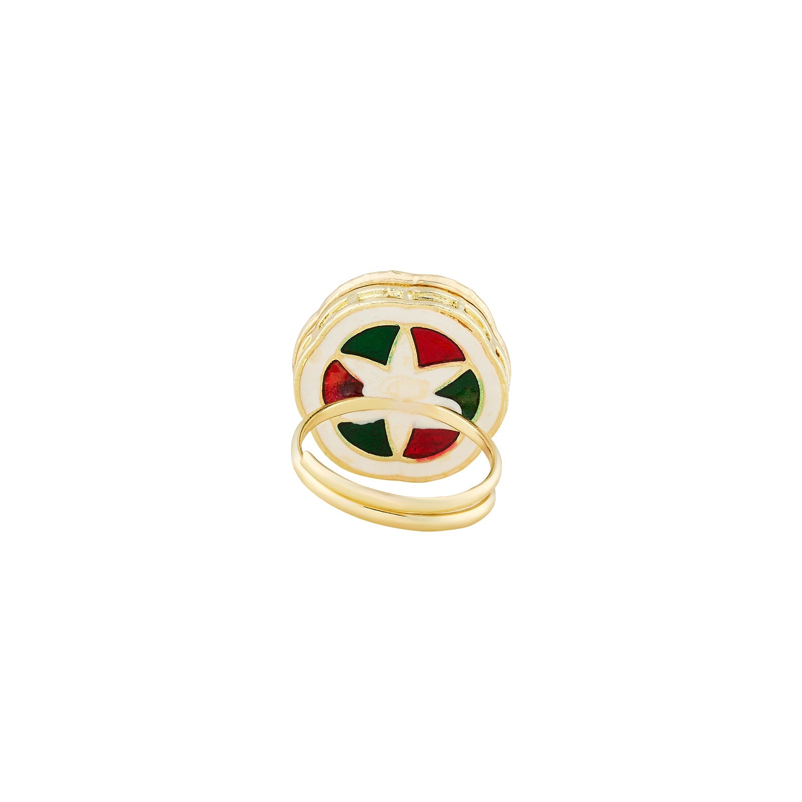 Teejh Vedangi Red and Gold Ring