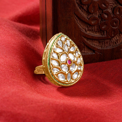 Teejh Tilika Red and Gold Ring