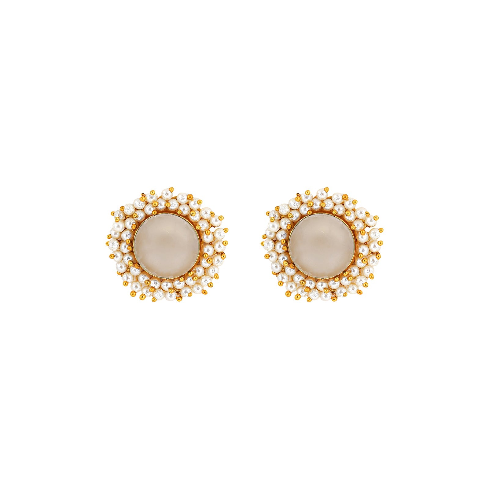 Teejh Roop Light Pink Druzy Stone Earring