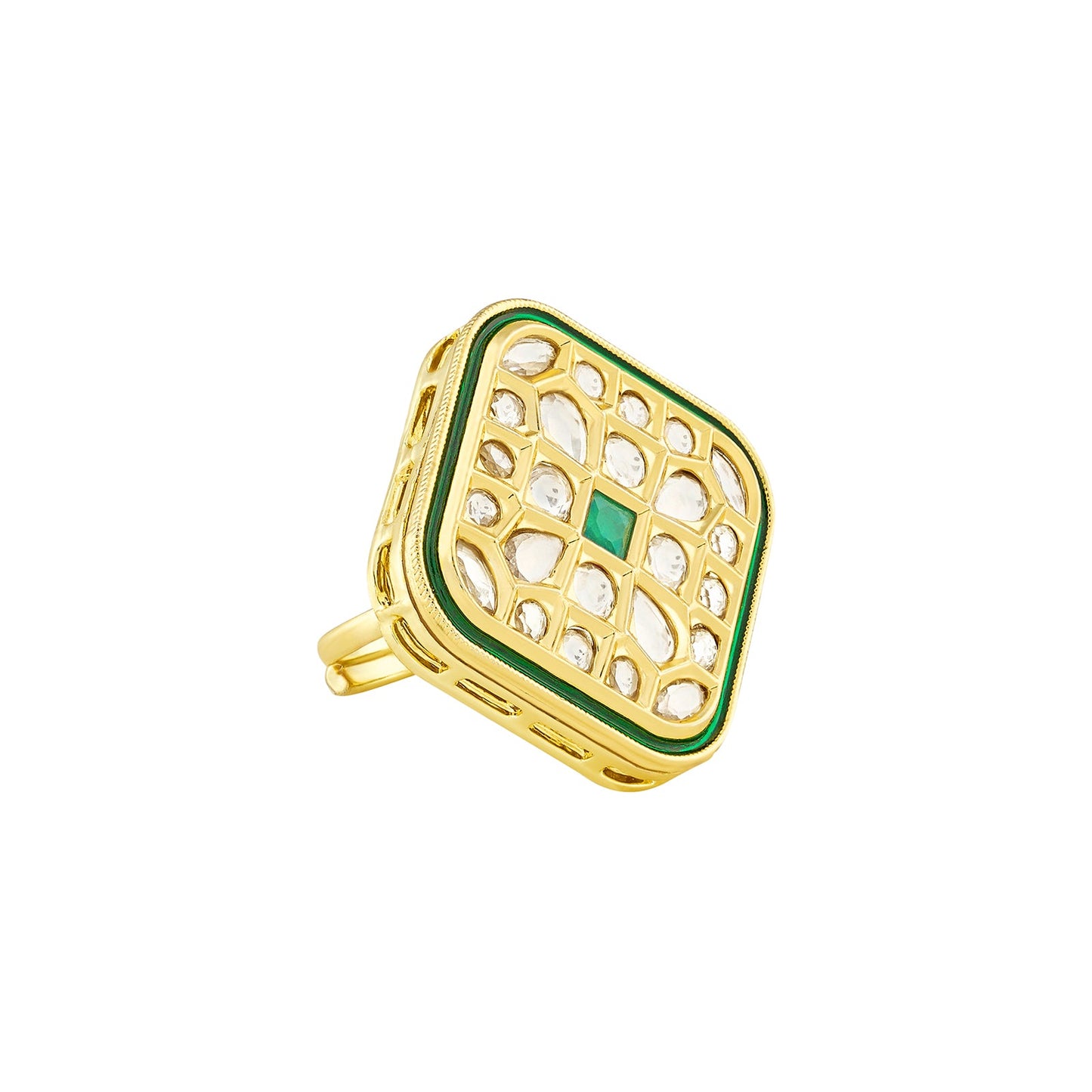 Teejh Purini Green and Gold Ring