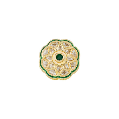 Teejh Vaniya Green and Gold Ring