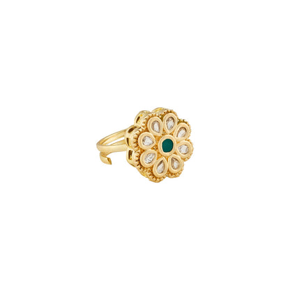 Teejh Priyalie Green and Gold Ring