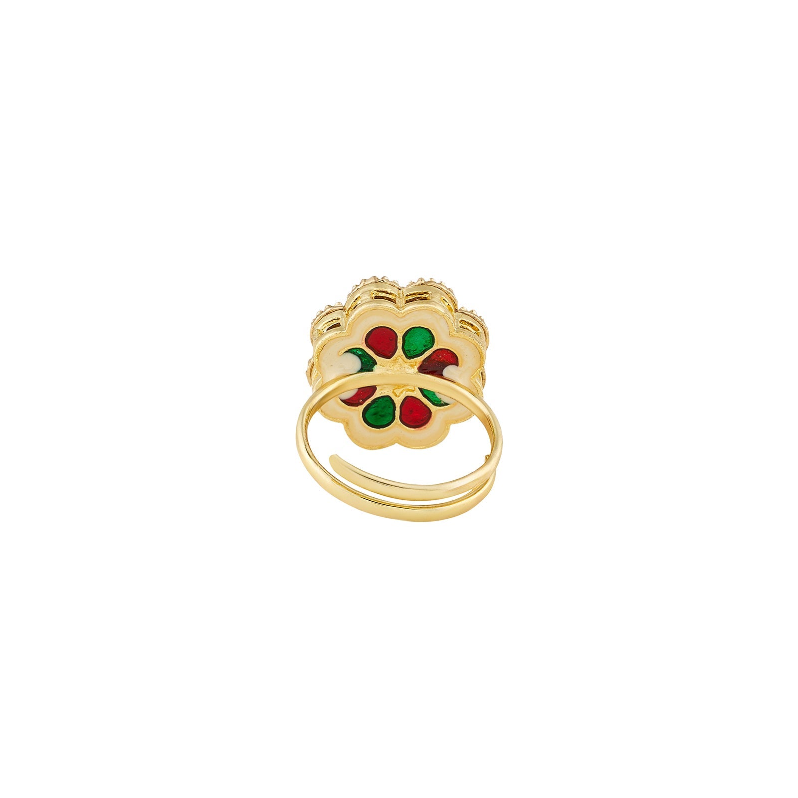 Teejh Priyalie Green and Gold Ring