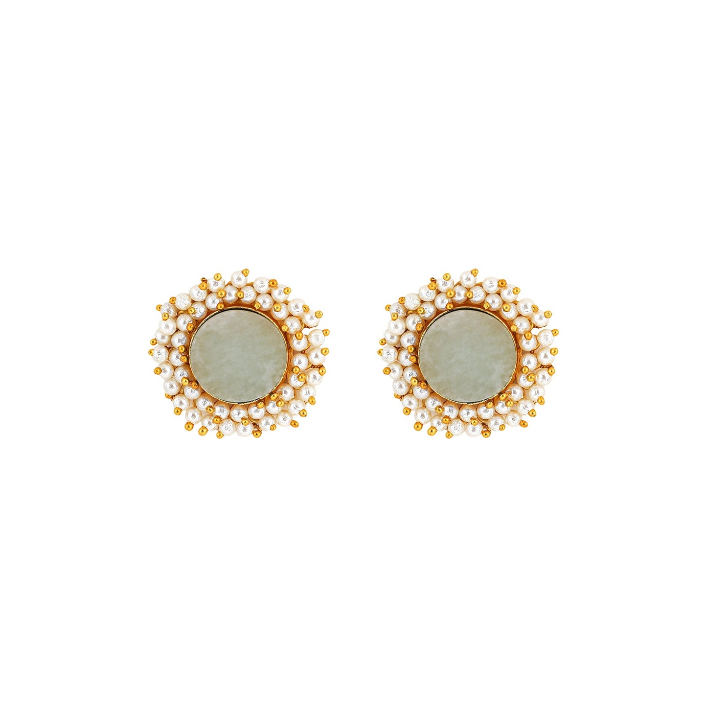 Teejh Roop White Druzy Stone Earring