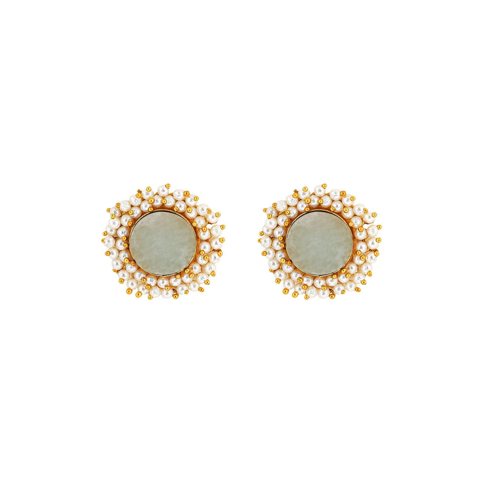 Teejh Roop White Druzy Stone Earring