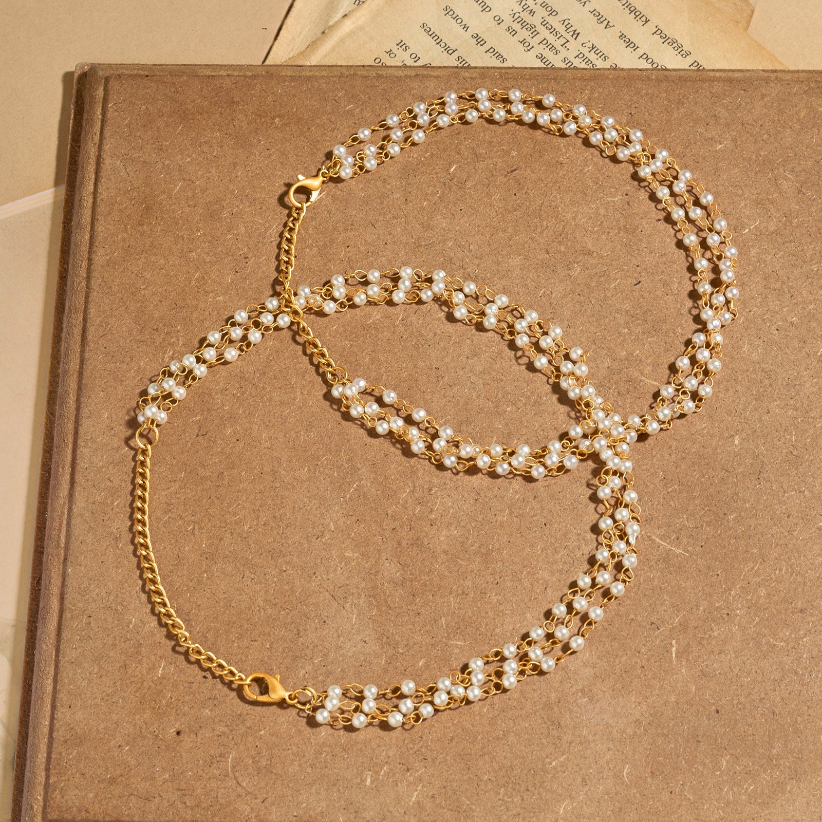 Teejh Poan Gold Oxidised Anklet